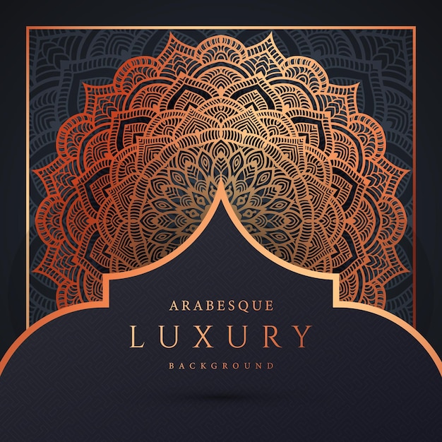 Luxury mandala background with golden arabesque pattern vector Premium Vector