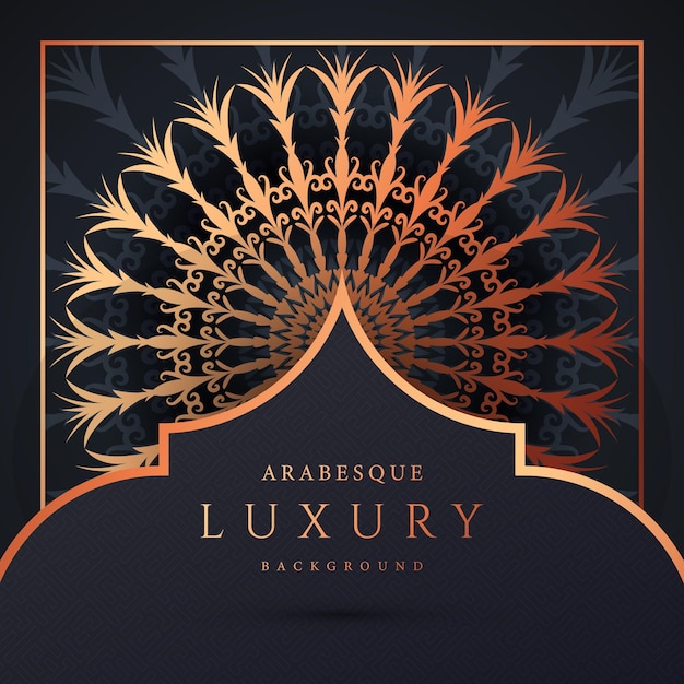 Luxury mandala background with golden arabesque pattern Vector