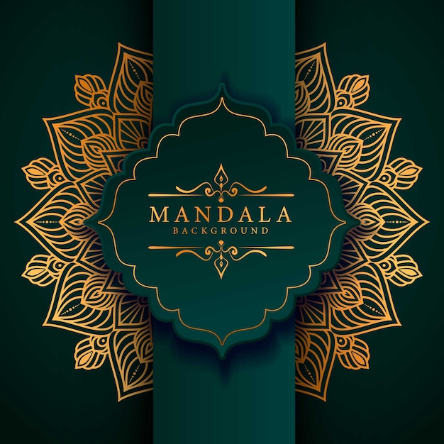 Luxury mandala background with golden arabesque pattern