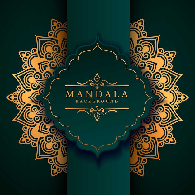 Luxury mandala background with golden arabesque pattern