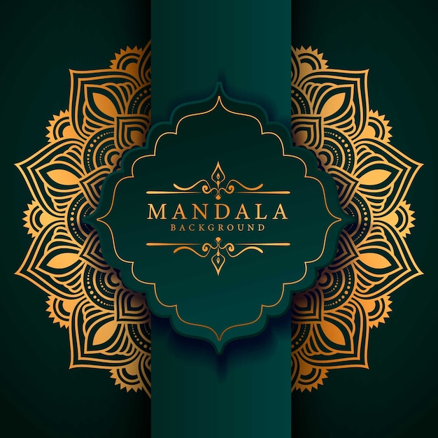 Luxury mandala background with golden arabesque pattern