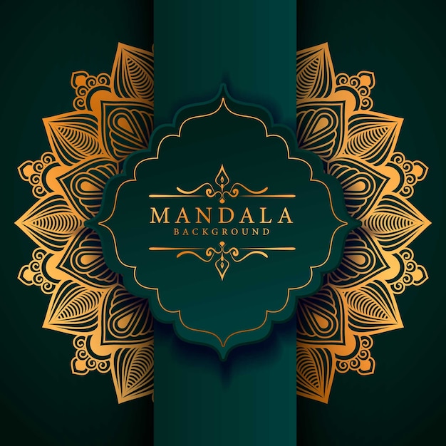 Luxury mandala background with golden arabesque pattern