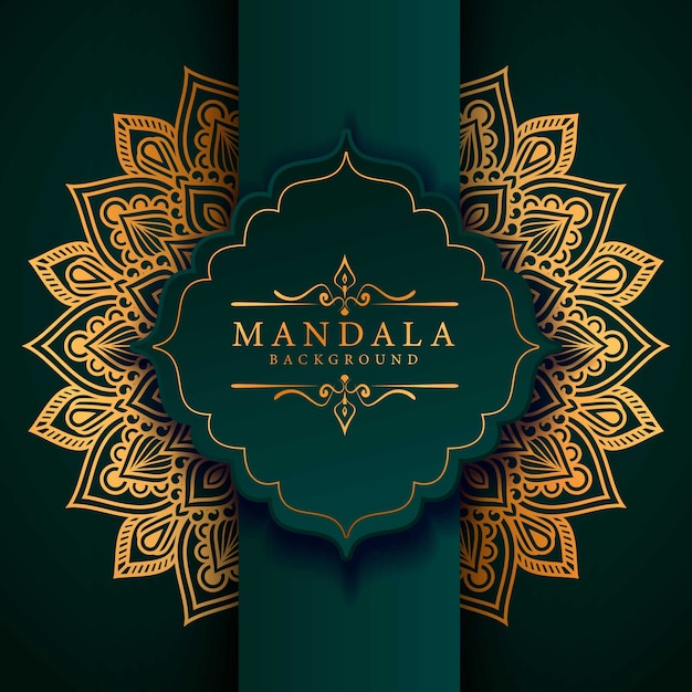 Luxury mandala background with golden arabesque pattern