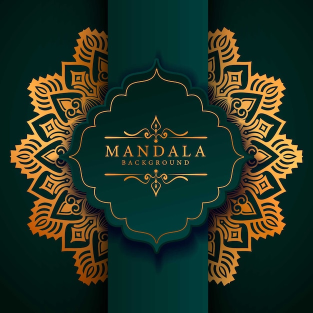 Luxury mandala background with golden arabesque pattern