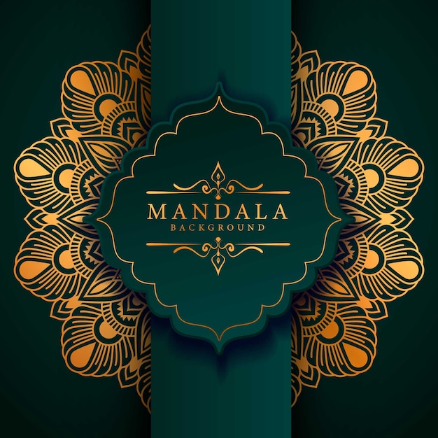 Luxury mandala background with golden arabesque pattern