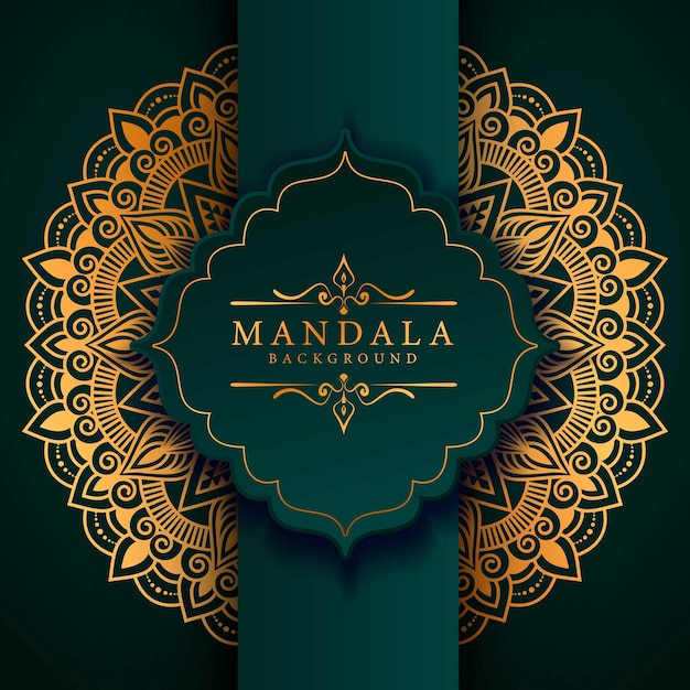 Luxury mandala background with golden arabesque pattern