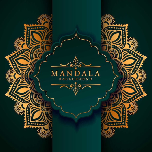 Luxury mandala background with golden arabesque pattern