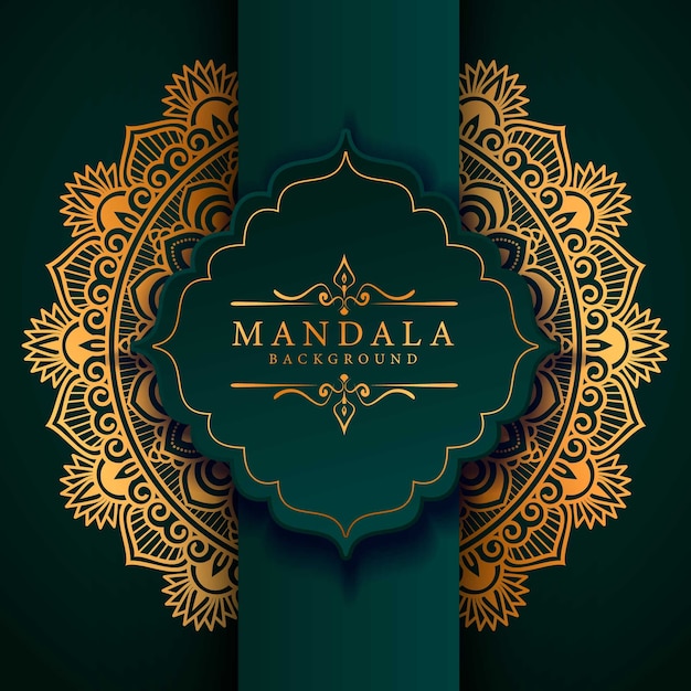 Luxury mandala background with golden arabesque pattern