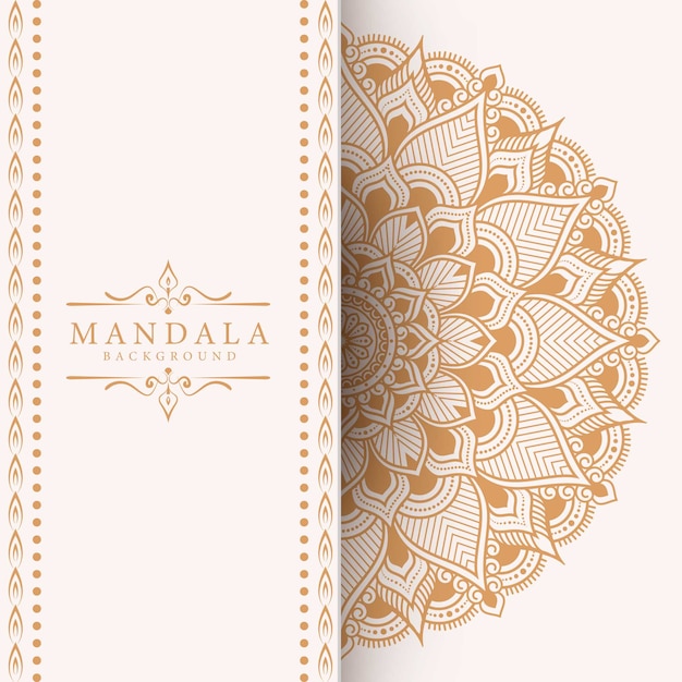 Luxury mandala background with golden arabesque pattern