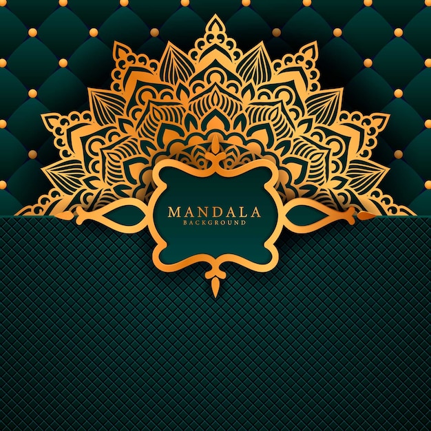 Luxury mandala background with golden arabesque pattern