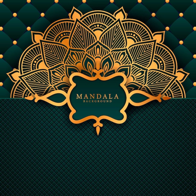 Luxury mandala background with golden arabesque pattern