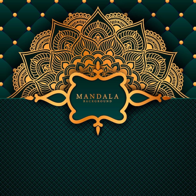 Luxury mandala background with golden arabesque pattern