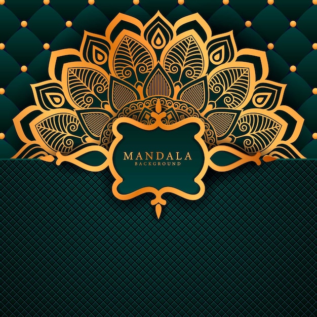 Luxury mandala background with golden arabesque pattern