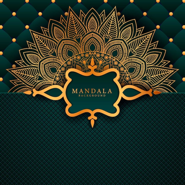 Luxury mandala background with golden arabesque pattern a