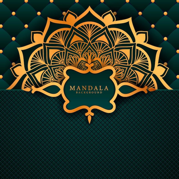 Luxury mandala background with golden arabesque pattern a