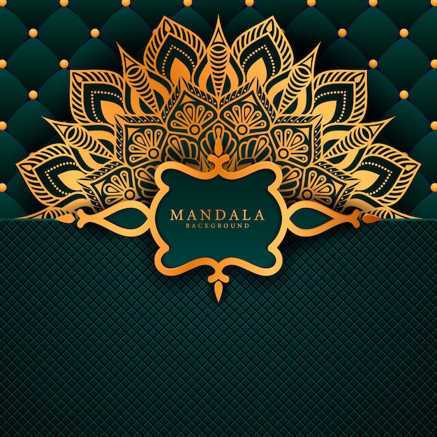 Luxury mandala background with golden arabesque pattern a