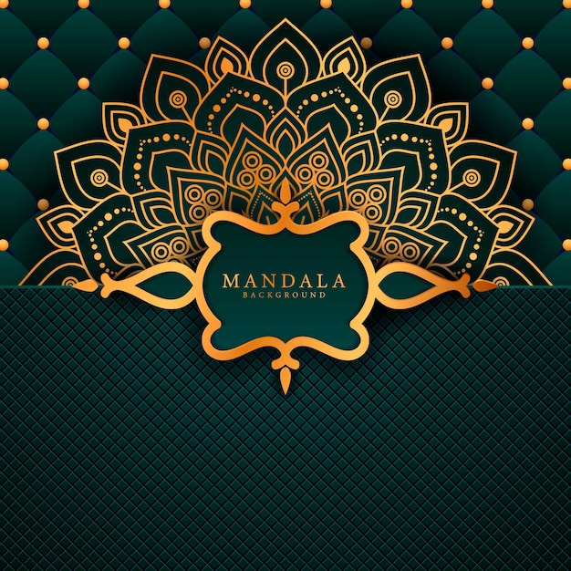 Luxury mandala background with golden arabesque pattern a