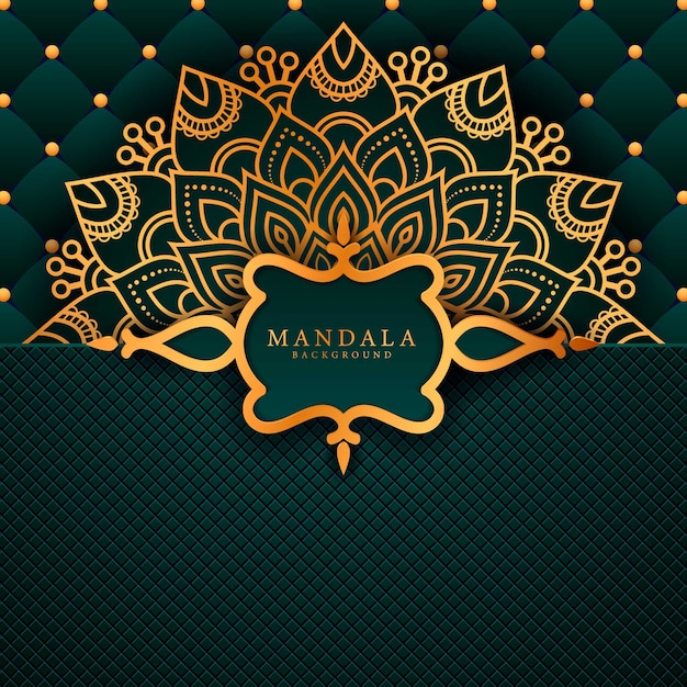 Luxury mandala background with golden arabesque pattern a