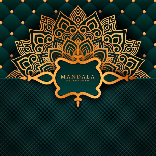 Luxury mandala background with golden arabesque pattern a