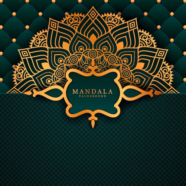 Luxury mandala background with golden arabesque pattern a