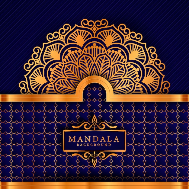 Luxury mandala background with golden arabesque pattern