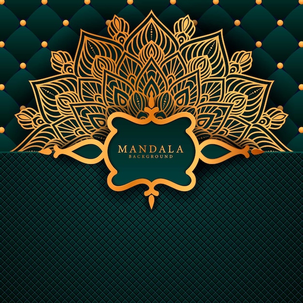 Luxury mandala background with golden arabesque 