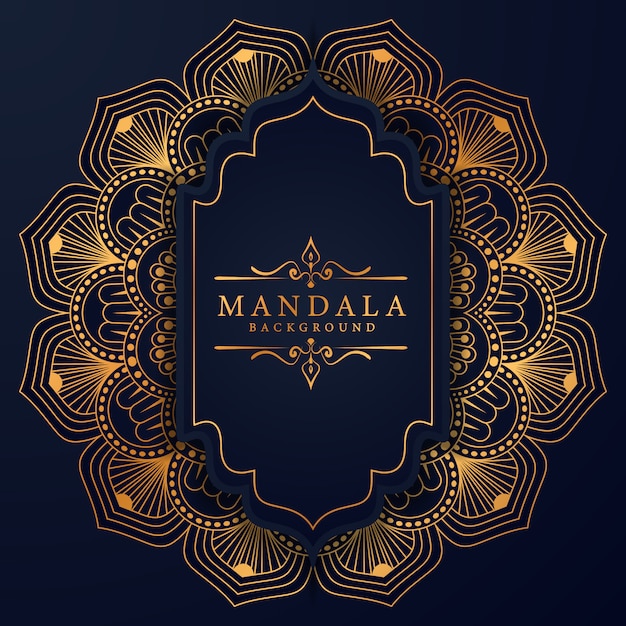 Luxury mandala background with golden arabesque 