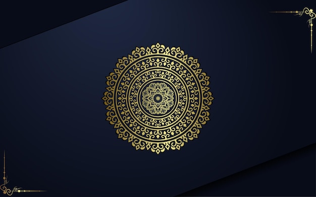 Luxury mandala background with golden arabesque