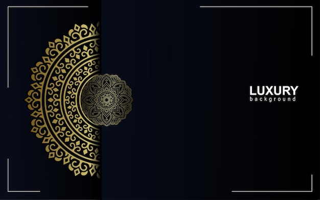 Luxury mandala background with golden arabesque