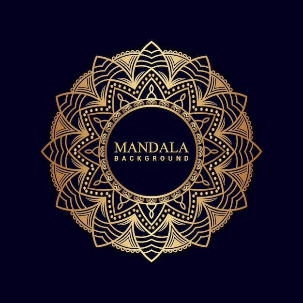 Luxury mandala background with golden color Premium Vector