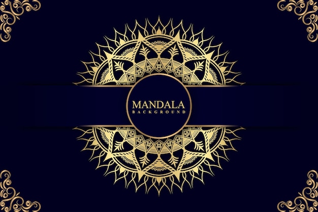 Luxury mandala background with golden color Premium VectorxDxA