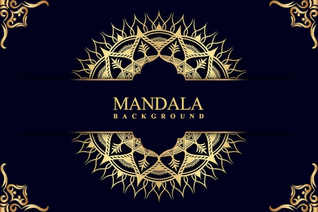 Luxury mandala background with golden color Premium VectorxDxA