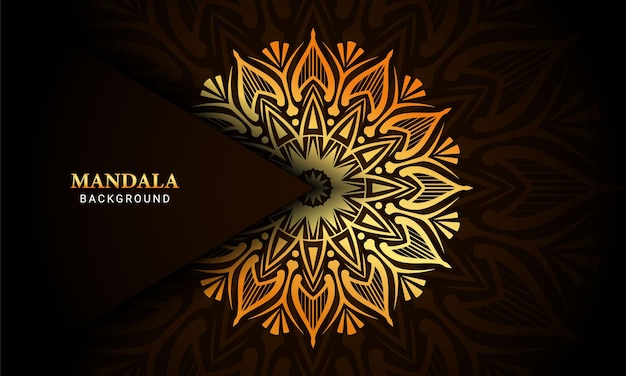 Luxury mandala background with golden color