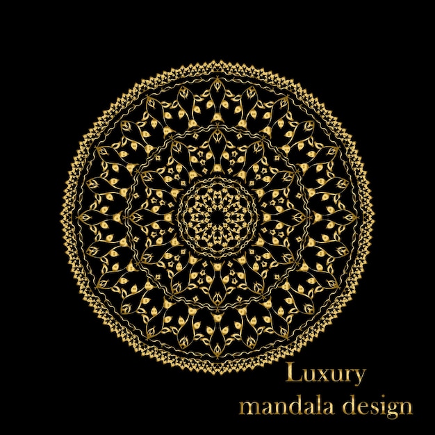 Vector luxury mandala background with golden colourful template .