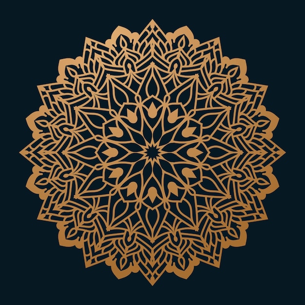 Luxury mandala background with golden decoration Premium Vector