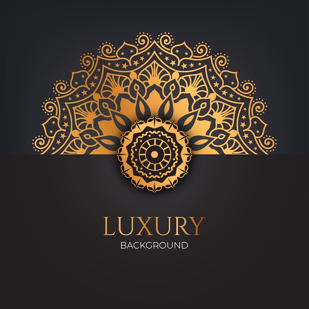 Luxury mandala background with golden pattern Arabic Islamic style  