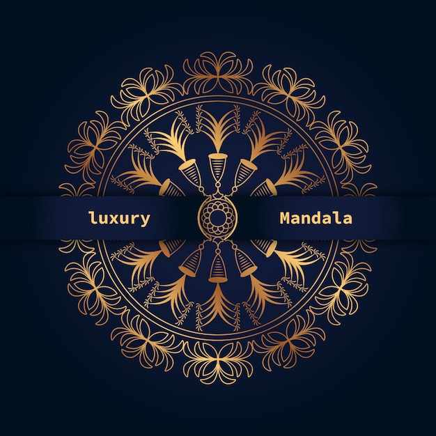 Luxury mandala background with golden pattern Premium Vector design