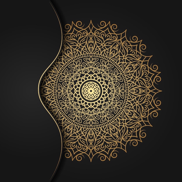 Luxury mandala background with ornamental golden color