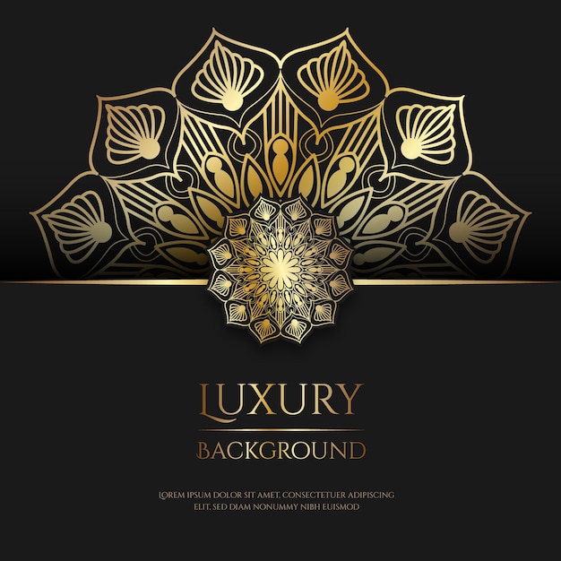 Luxury mandala background with shiny gradient color effects