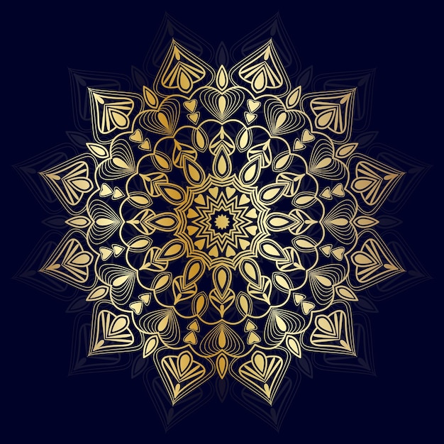 Luxury mandala background with shiny gradient color effects