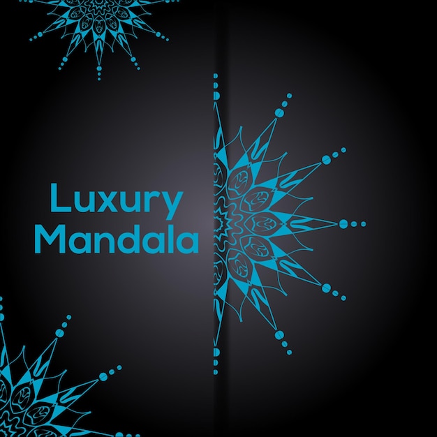 Luxury mandala design background in golden color