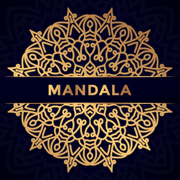 Luxury mandala design golden background illustration Vector