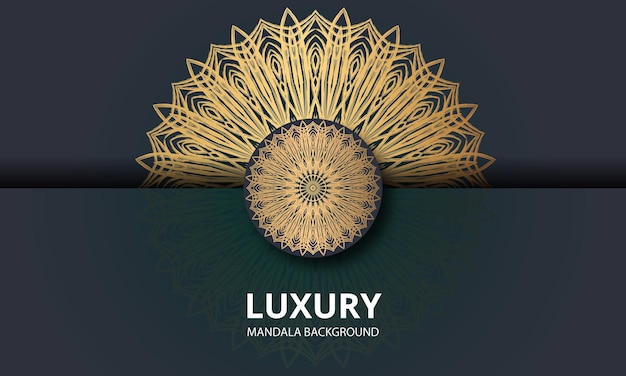 Luxury Mandala design in golden color