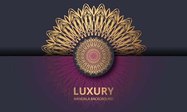 Luxury Mandala design in golden color