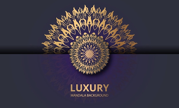 Luxury Mandala design in golden color