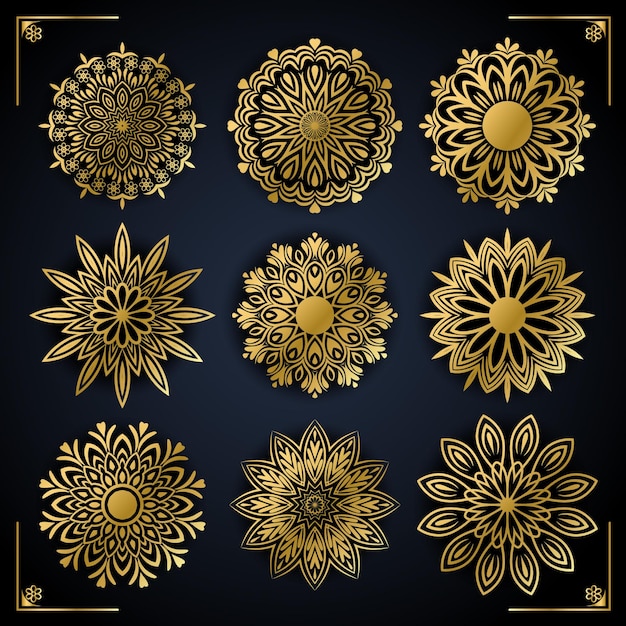 Luxury Mandala design illustration vector element collection