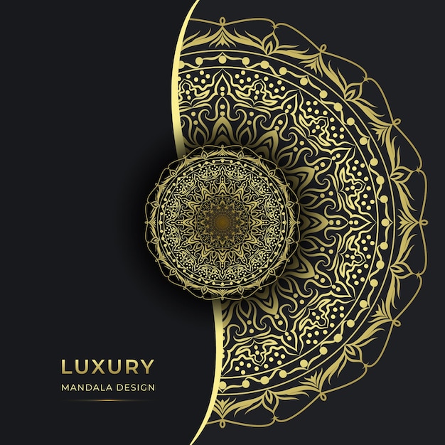 Vector luxury mandala design premium vector