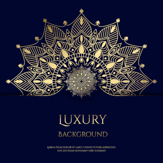 Luxury mandala design template with creative glossy gradient color effects