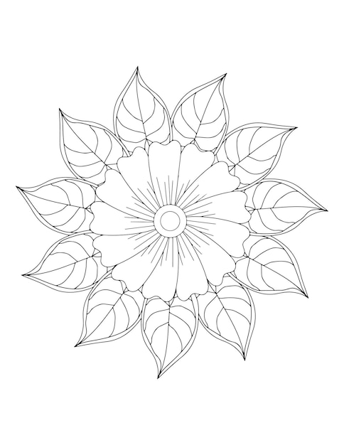 luxury mandala, floral coloring book for adults. mandala coloring pages, floral ornaments.