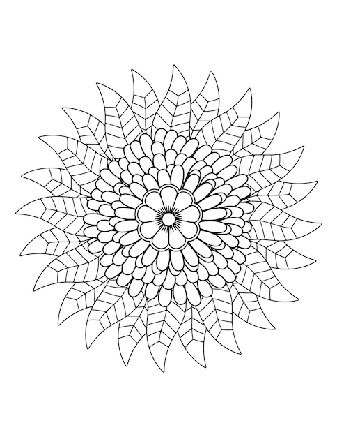 luxury mandala, floral coloring book for adults. mandala coloring pages, floral ornaments.